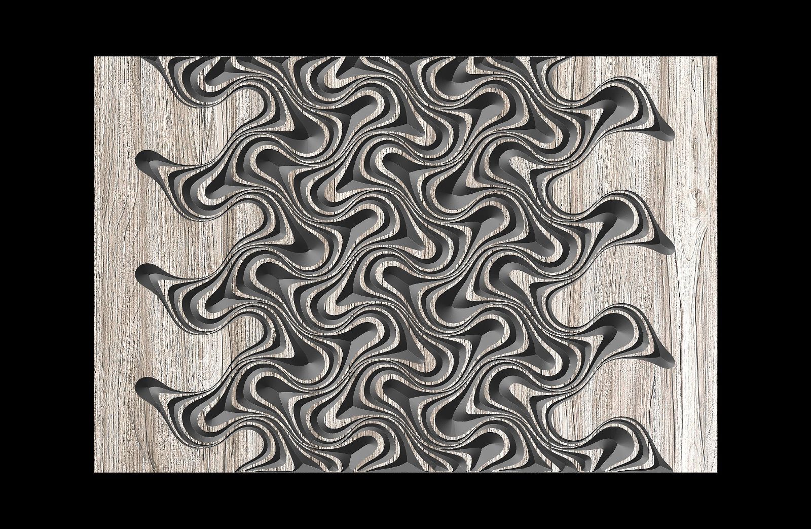 Jungle124-S6 flow shaped vectors - Bonitum CNC Model Studio