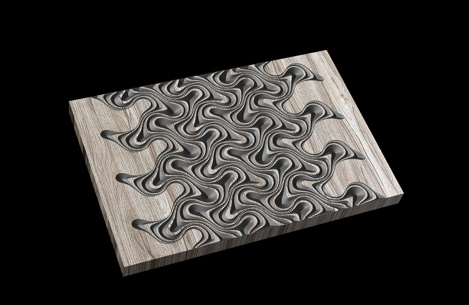 Jungle124-S6 flow shaped vectors - Bonitum CNC Model Studio