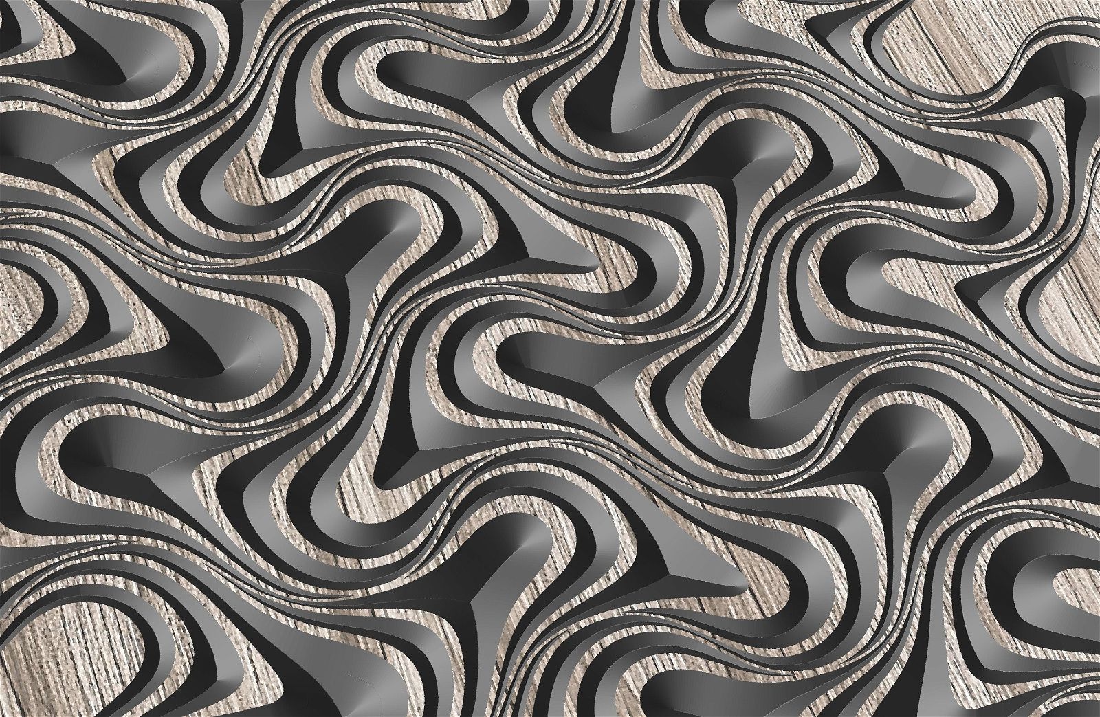 Jungle124-S6 flow shaped vectors - Bonitum CNC Model Studio