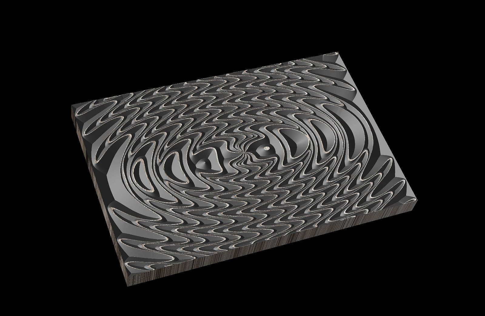 Jungle137-S9 Wavy pattern Vector file for V- bit carving with software Vectric Aspire, Cut3D, ArtCAM - Bonitum CNC Model Studio