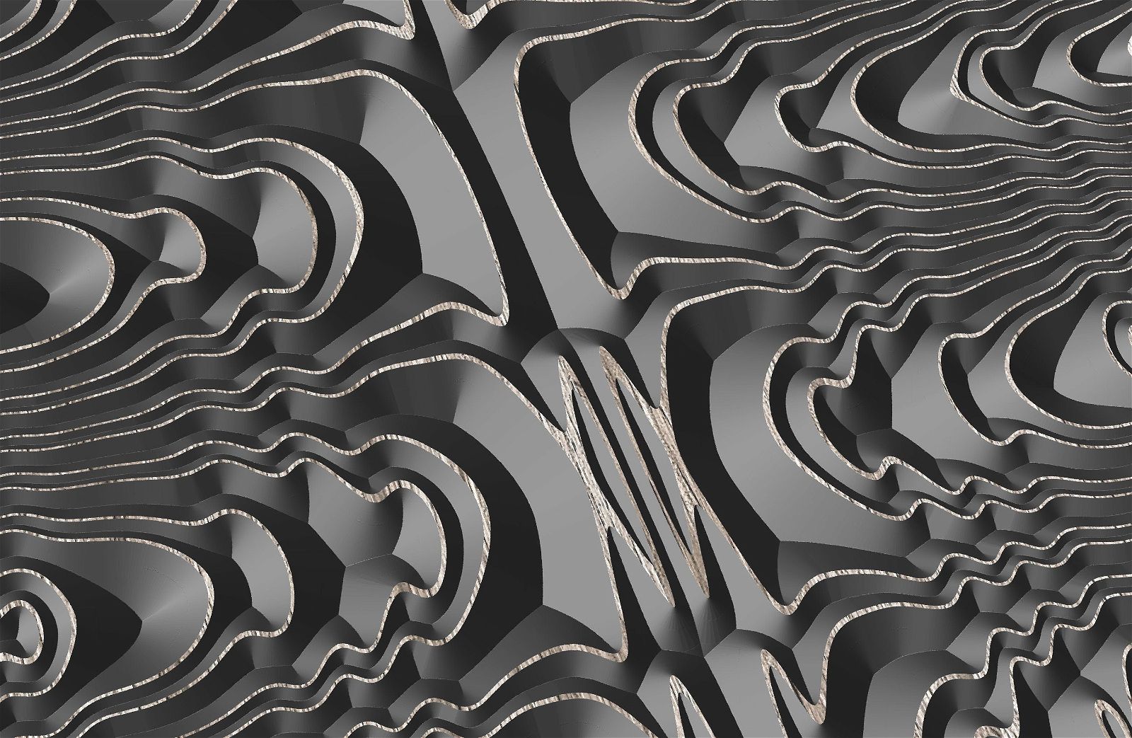 Jungle144-S10 Wavy pattern Vector file for V- bit carving with software Vectric Aspire, Cut3D, ArtCAM - Bonitum CNC Model Studio