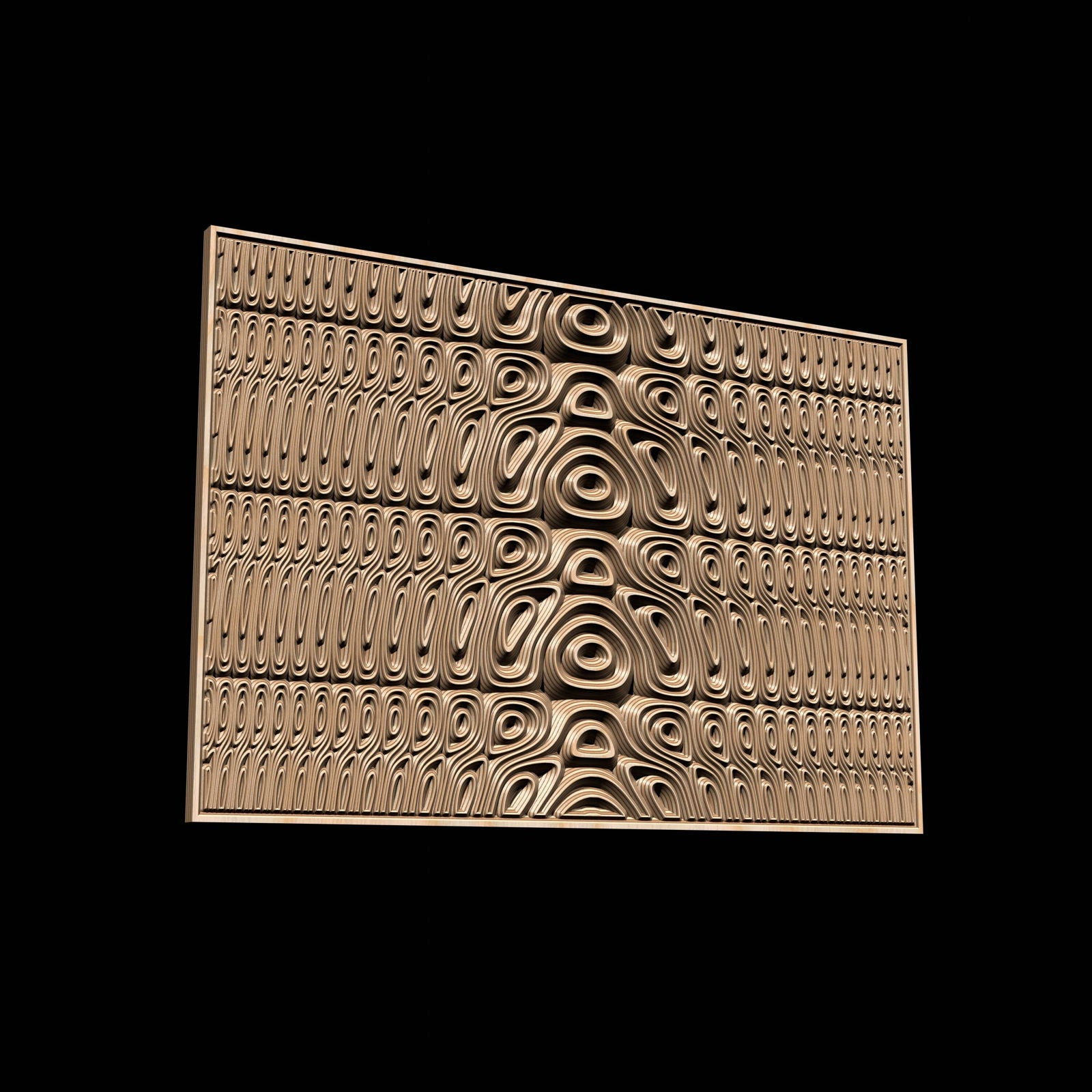 Jungle146-S5 Wavy pattern Vector file for V- bit carving with software Vectric Aspire, Cut3D, ArtCAM - Bonitum CNC Model Studio