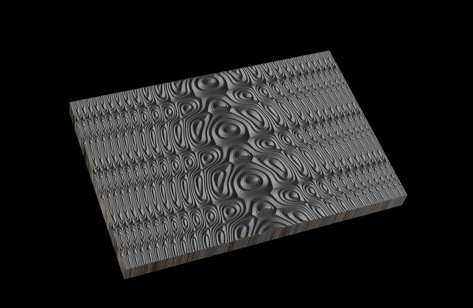 Jungle146-S5 Wavy pattern Vector file for V- bit carving with software Vectric Aspire, Cut3D, ArtCAM - Bonitum CNC Model Studio