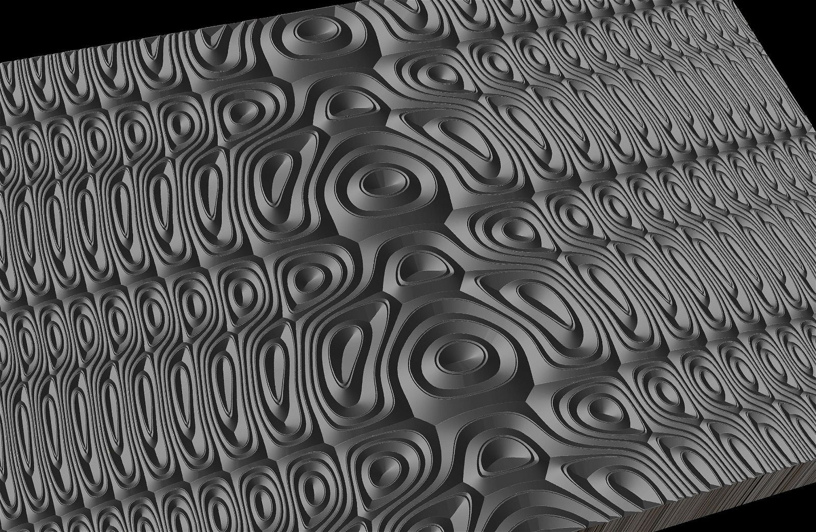 Jungle146-S5 Wavy pattern Vector file for V- bit carving with software Vectric Aspire, Cut3D, ArtCAM - Bonitum CNC Model Studio