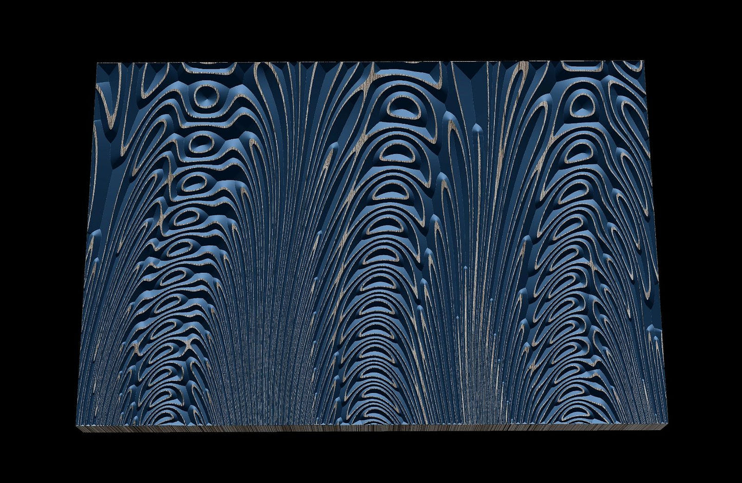 Jungle151S11 Wavy pattern Vector file for V- bit carving with software Vectric Aspire, Cut3D, ArtCAM - Bonitum CNC Model Studio