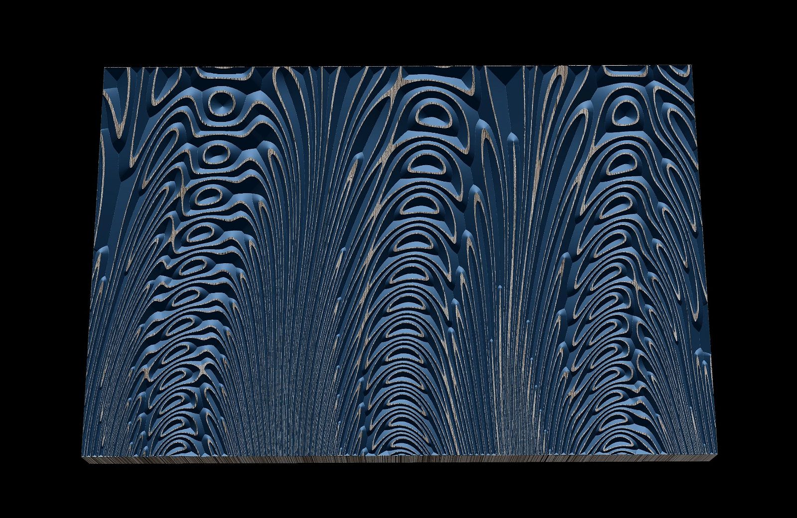 Jungle151S11 Wavy pattern Vector file for V- bit carving with software Vectric Aspire, Cut3D, ArtCAM - Bonitum CNC Model Studio