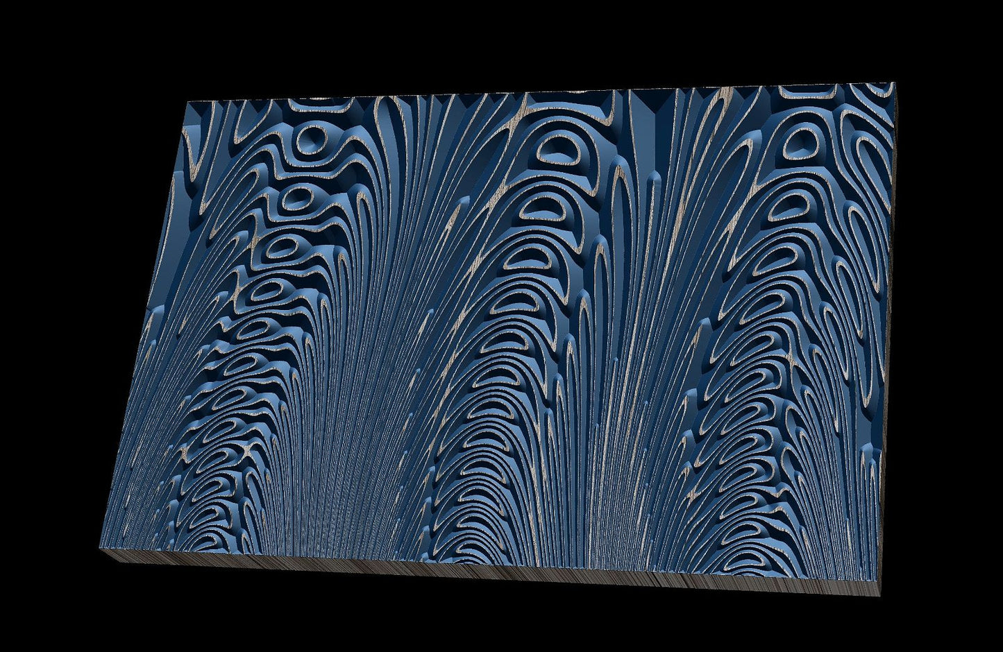 Jungle151S11 Wavy pattern Vector file for V- bit carving with software Vectric Aspire, Cut3D, ArtCAM - Bonitum CNC Model Studio