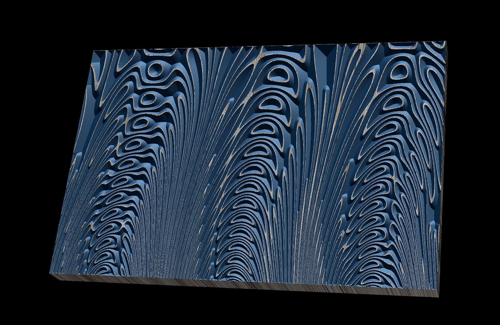 Jungle151S11 Wavy pattern Vector file for V- bit carving with software Vectric Aspire, Cut3D, ArtCAM - Bonitum CNC Model Studio