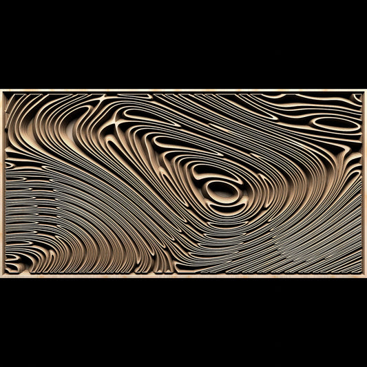 Jungle160S8 Wavy pattern Vector file for V- bit carving with software Vectric Aspire, Cut3D, ArtCAM - Bonitum CNC Model Studio