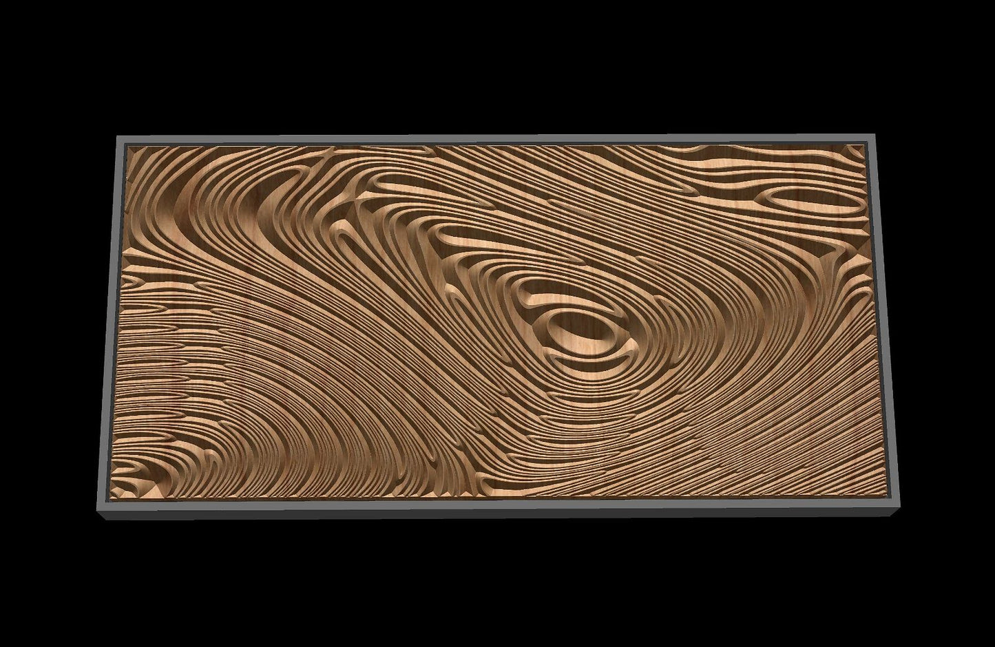 Jungle160S8 Wavy pattern Vector file for V- bit carving with software Vectric Aspire, Cut3D, ArtCAM - Bonitum CNC Model Studio