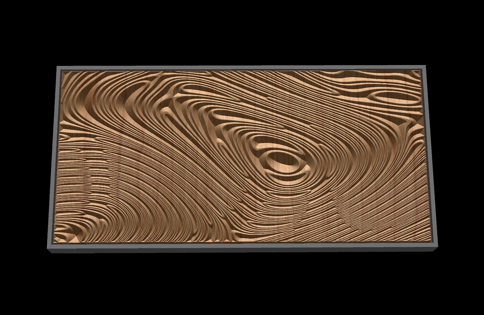 Jungle160S8 Wavy pattern Vector file for V- bit carving with software Vectric Aspire, Cut3D, ArtCAM - Bonitum CNC Model Studio