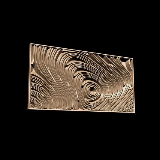 Jungle161S8 Wavy pattern Vector file for V- bit carving with software Vectric Aspire, Cut3D, ArtCAM - Bonitum CNC Model Studio