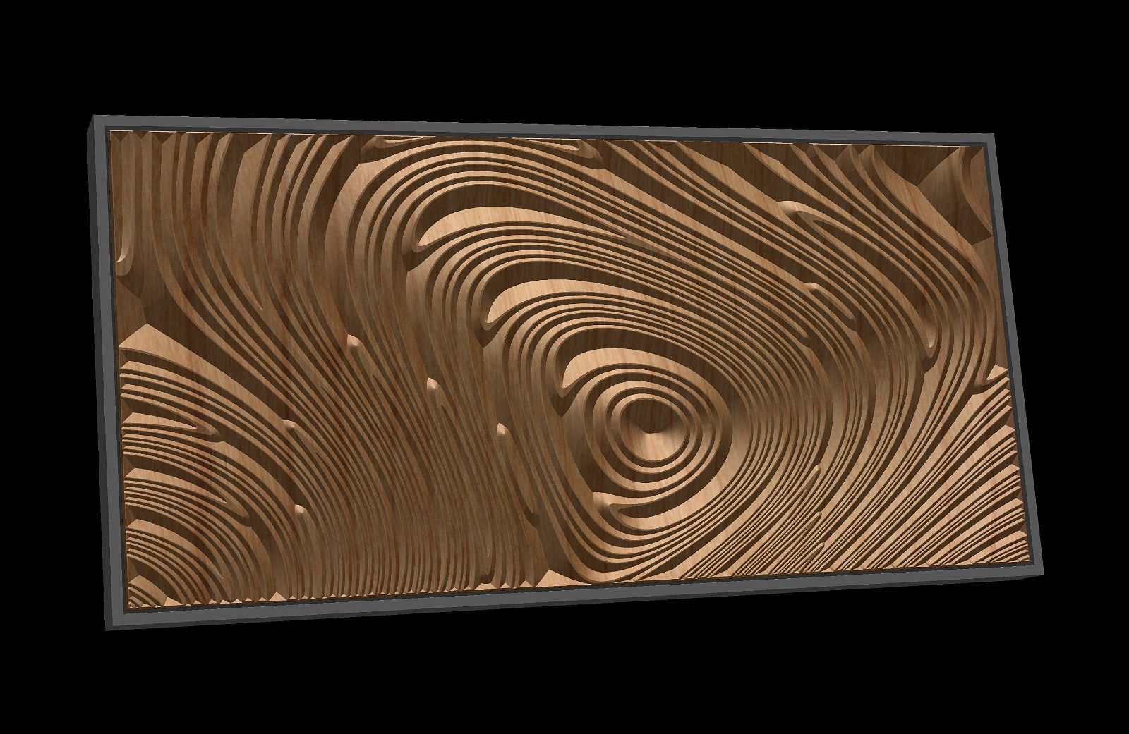 Jungle161S8 Wavy pattern Vector file for V- bit carving with software Vectric Aspire, Cut3D, ArtCAM - Bonitum CNC Model Studio