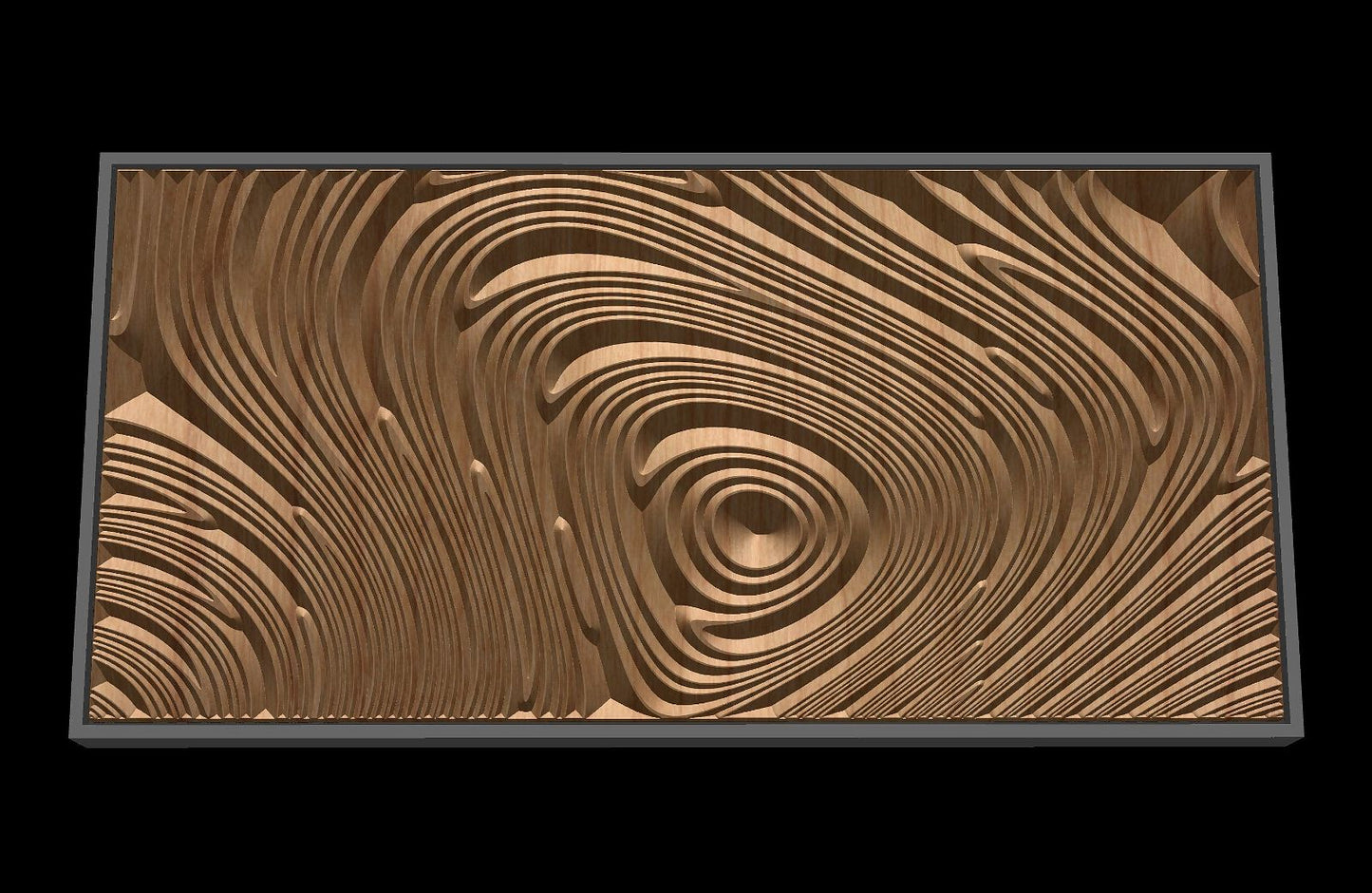 Jungle161S8 Wavy pattern Vector file for V- bit carving with software Vectric Aspire, Cut3D, ArtCAM - Bonitum CNC Model Studio