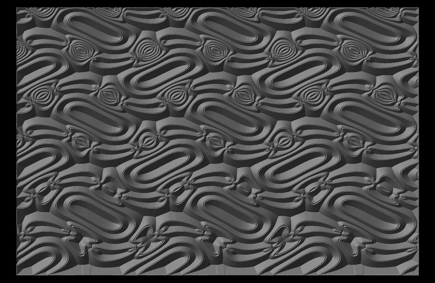 Jungle85-S5 Wavy pattern Vector file for V- bit carving with software Vectric Aspire, Cut3D, ArtCAM - Bonitum CNC Model Studio