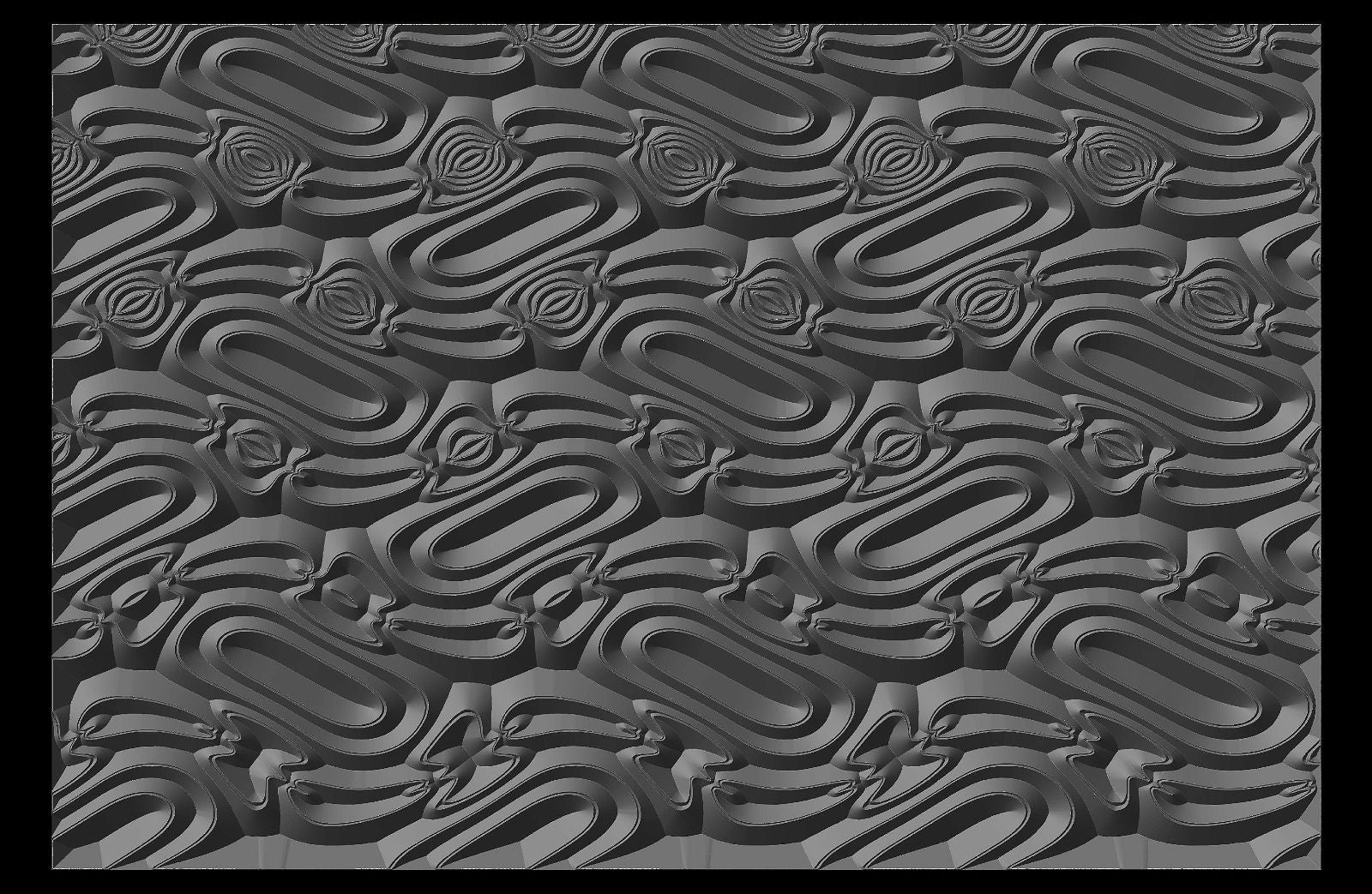 Jungle85-S5 Wavy pattern Vector file for V- bit carving with software Vectric Aspire, Cut3D, ArtCAM - Bonitum CNC Model Studio
