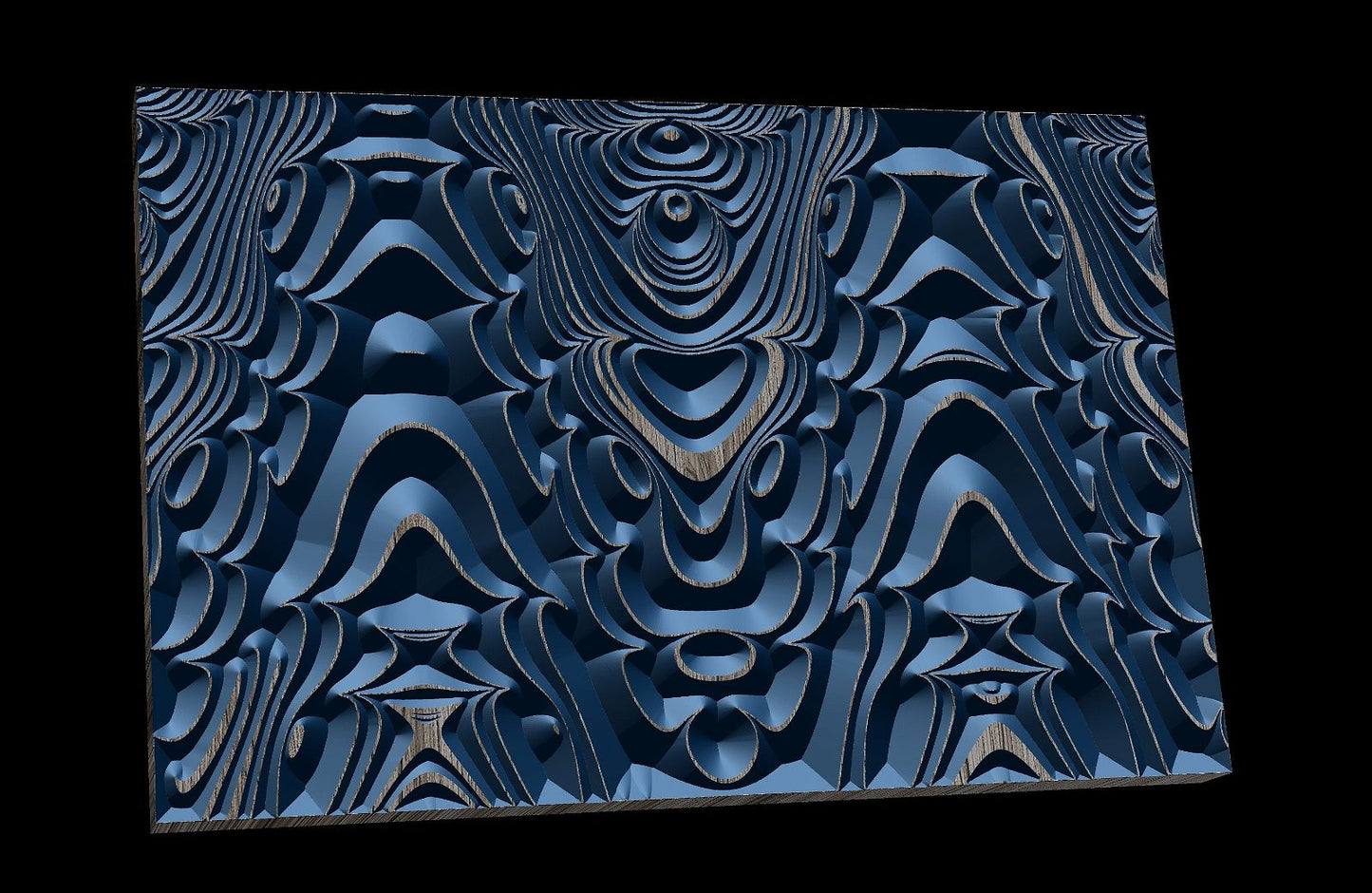 Jungle90 Wavy pattern Vector file for V- bit carving with software Vectric Aspire, Cut3D, ArtCAM - Bonitum CNC Model Studio