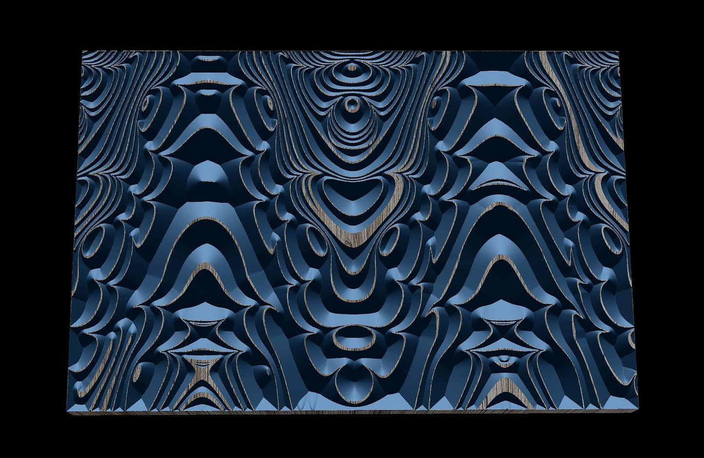 Jungle90 Wavy pattern Vector file for V- bit carving with software Vectric Aspire, Cut3D, ArtCAM - Bonitum CNC Model Studio