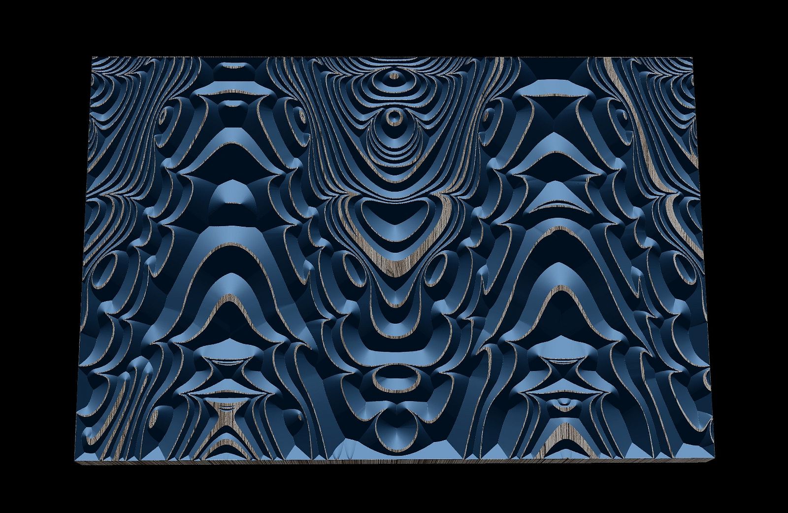 Jungle90 Wavy pattern Vector file for V- bit carving with software Vectric Aspire, Cut3D, ArtCAM - Bonitum CNC Model Studio