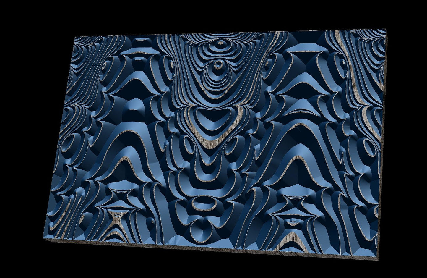 Jungle90 Wavy pattern Vector file for V- bit carving with software Vectric Aspire, Cut3D, ArtCAM - Bonitum CNC Model Studio
