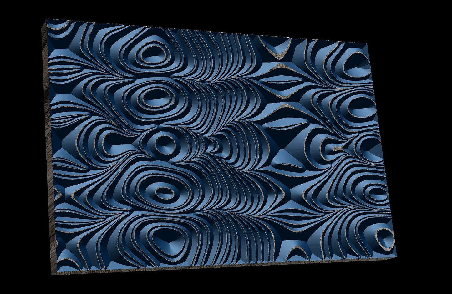 Jungle91 Wavy pattern Vector file for V- bit carving with software Vectric Aspire, Cut3D, ArtCAM - Bonitum CNC Model Studio