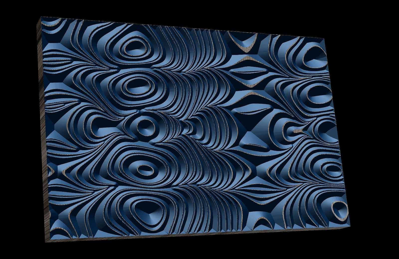 Jungle91 Wavy pattern Vector file for V- bit carving with software Vectric Aspire, Cut3D, ArtCAM - Bonitum CNC Model Studio