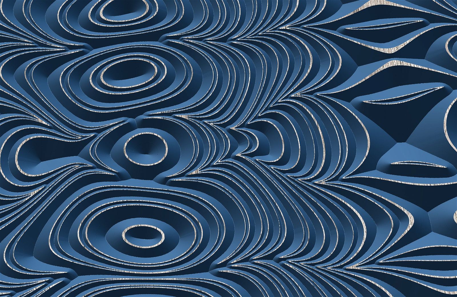 Jungle91 Wavy pattern Vector file for V- bit carving with software Vectric Aspire, Cut3D, ArtCAM - Bonitum CNC Model Studio