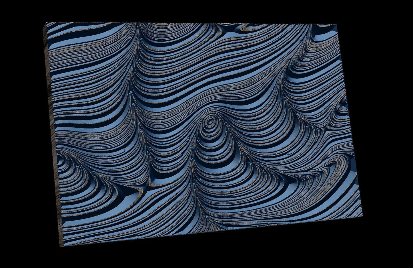 Jungle94 Wavy pattern Vector file for V- bit carving with software Vectric Aspire, Cut3D, ArtCAM - Bonitum CNC Model Studio