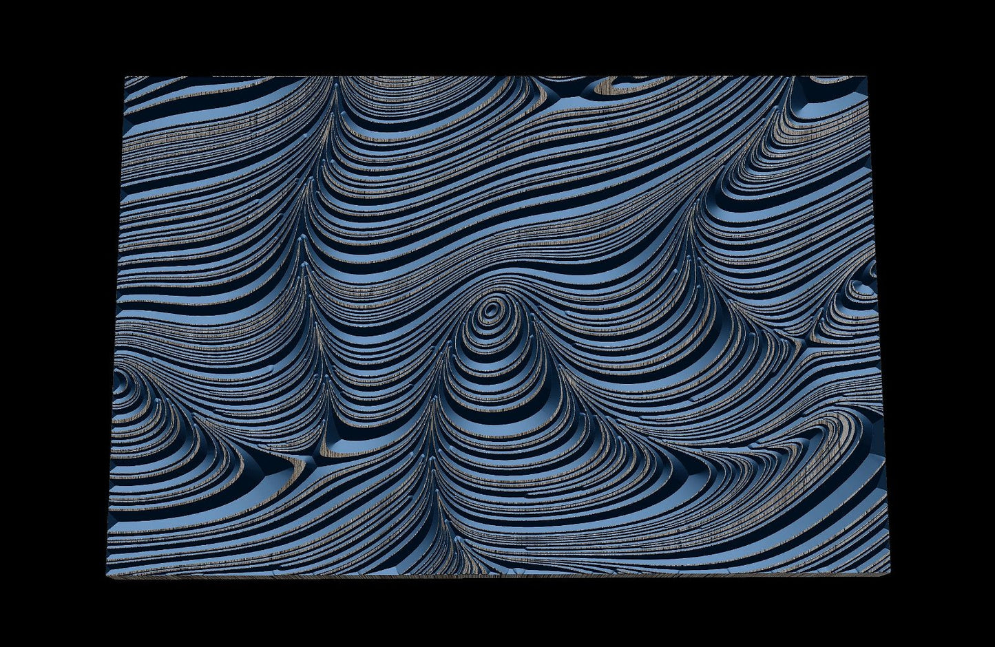 Jungle94 Wavy pattern Vector file for V- bit carving with software Vectric Aspire, Cut3D, ArtCAM - Bonitum CNC Model Studio
