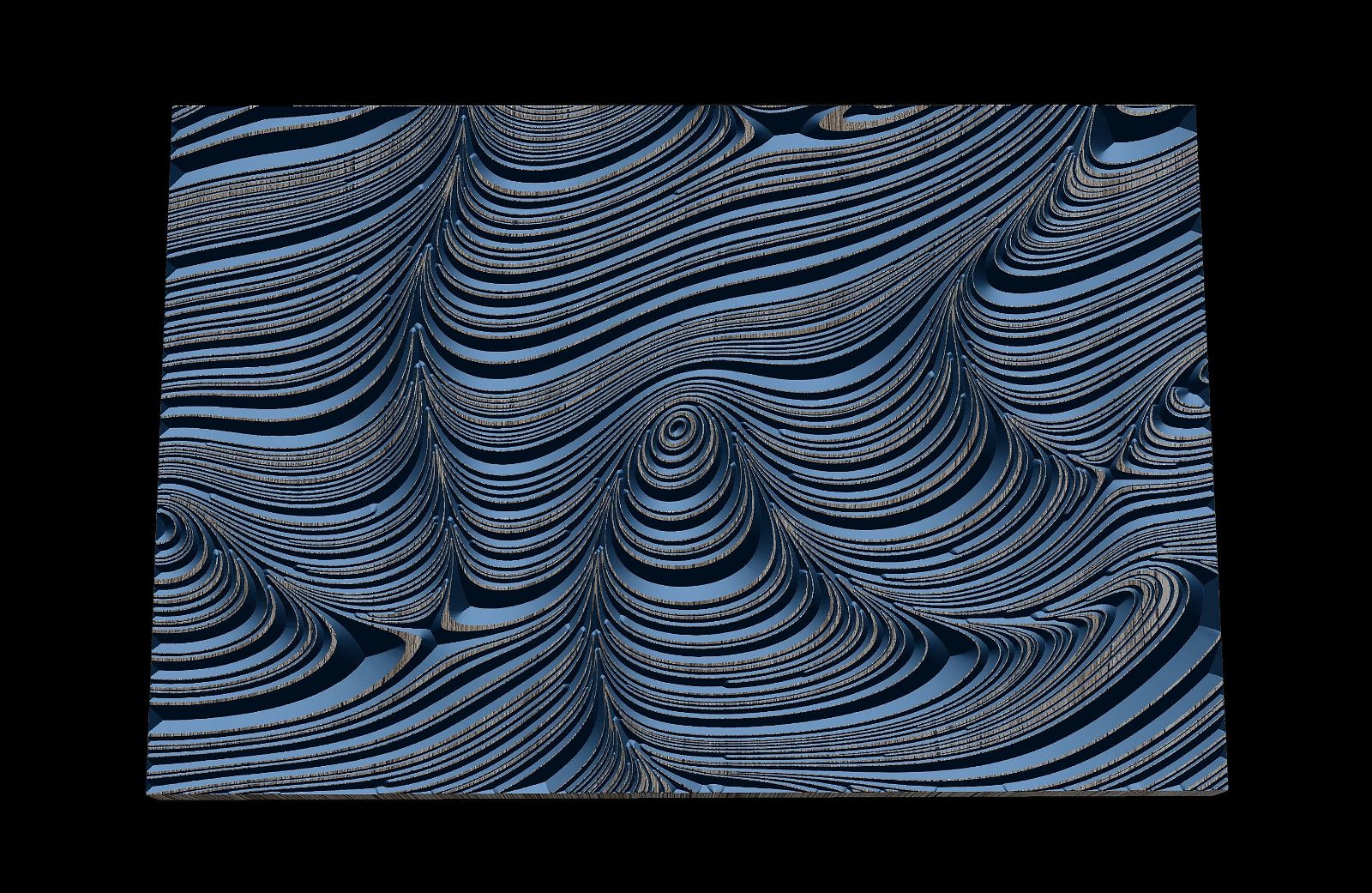 Jungle94 Wavy pattern Vector file for V- bit carving with software Vectric Aspire, Cut3D, ArtCAM - Bonitum CNC Model Studio