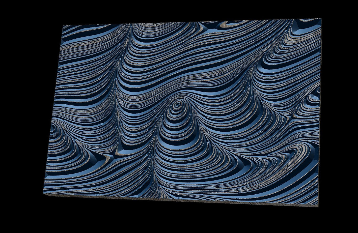 Jungle94 Wavy pattern Vector file for V- bit carving with software Vectric Aspire, Cut3D, ArtCAM - Bonitum CNC Model Studio