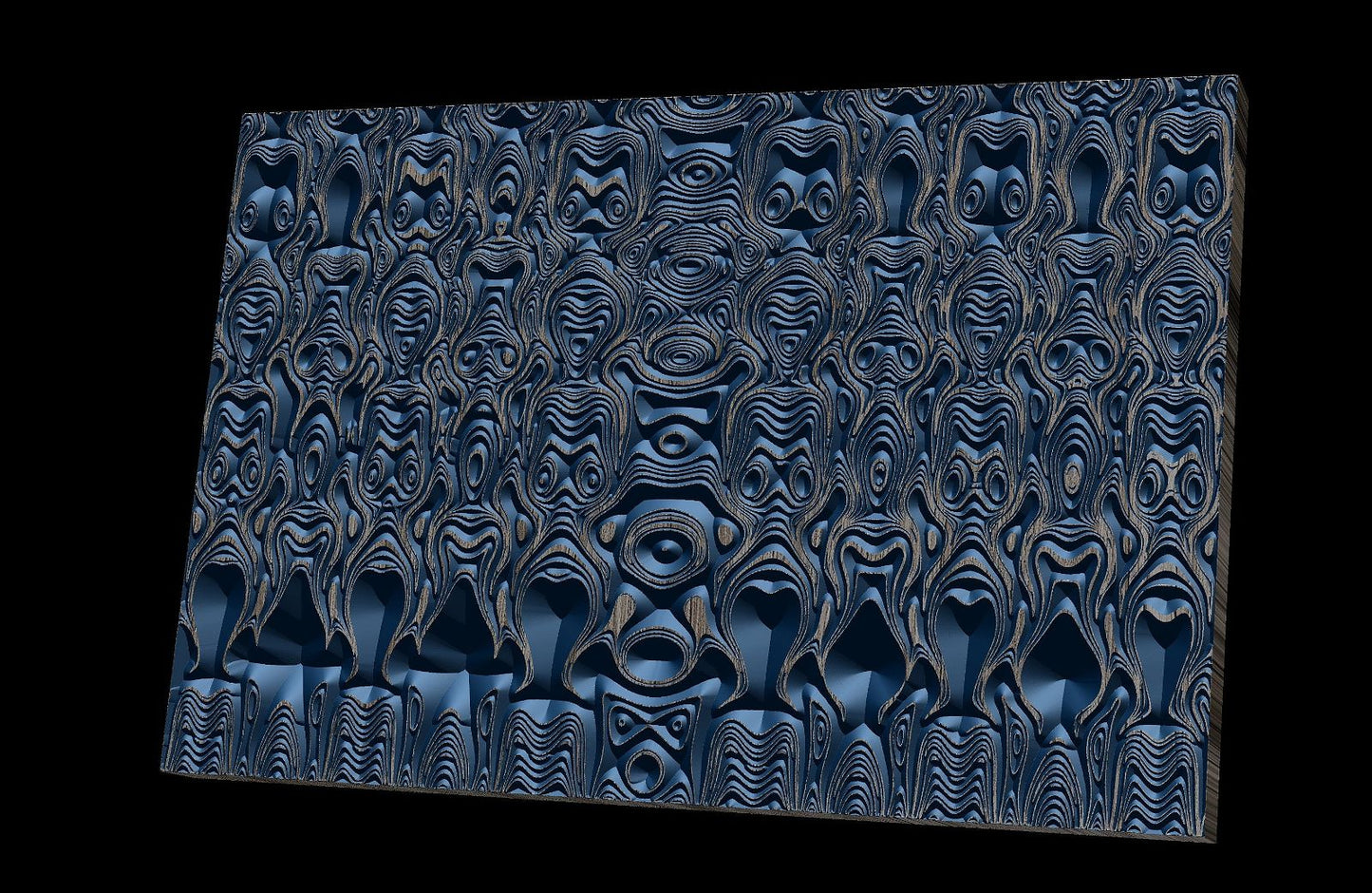 Jungle95 Wavy pattern Vector file for V- bit carving with software Vectric Aspire, Cut3D, ArtCAM - Bonitum CNC Model Studio