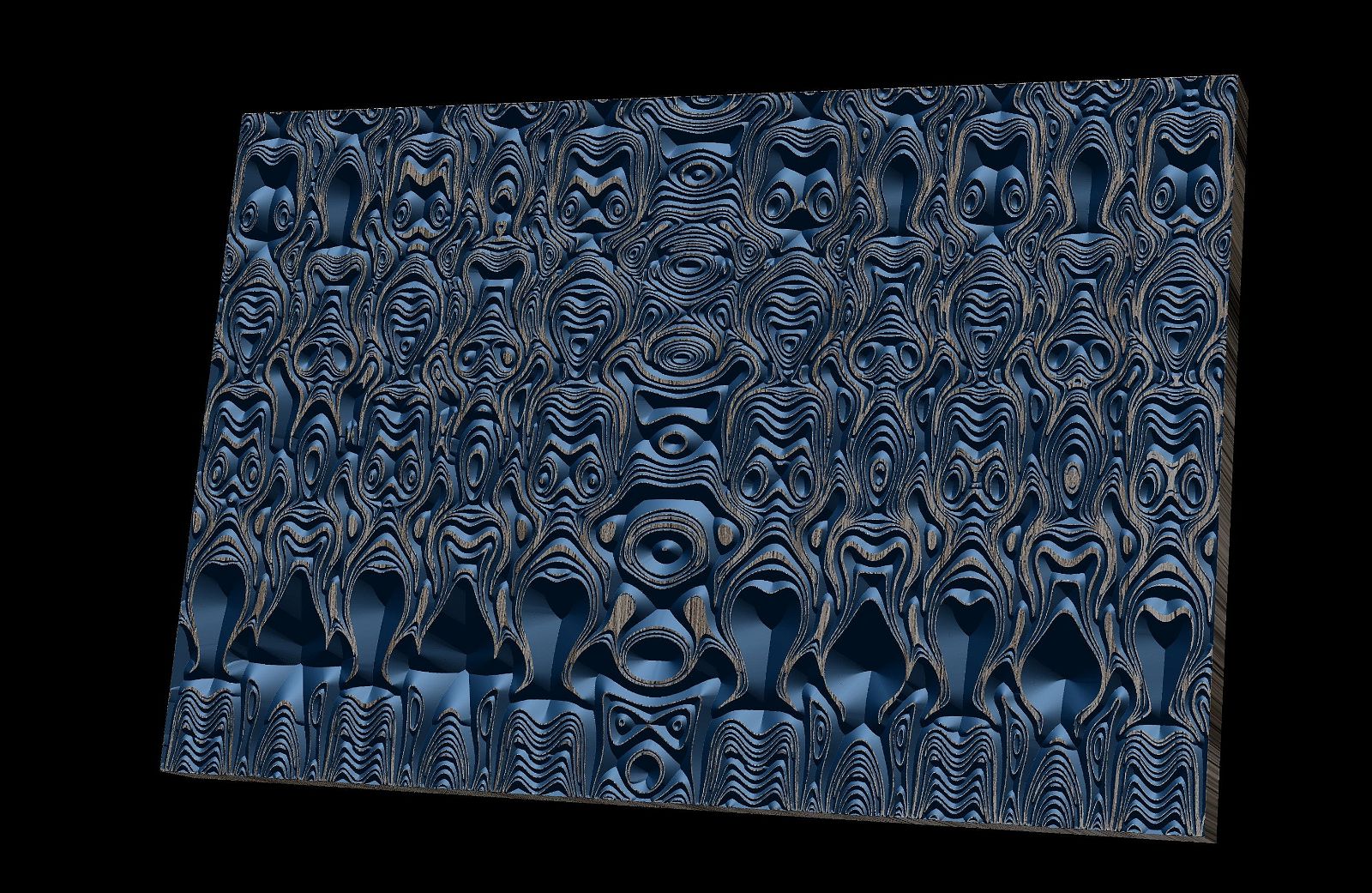 Jungle95 Wavy pattern Vector file for V- bit carving with software Vectric Aspire, Cut3D, ArtCAM - Bonitum CNC Model Studio