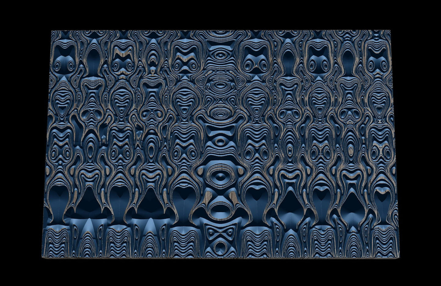 Jungle95 Wavy pattern Vector file for V- bit carving with software Vectric Aspire, Cut3D, ArtCAM - Bonitum CNC Model Studio