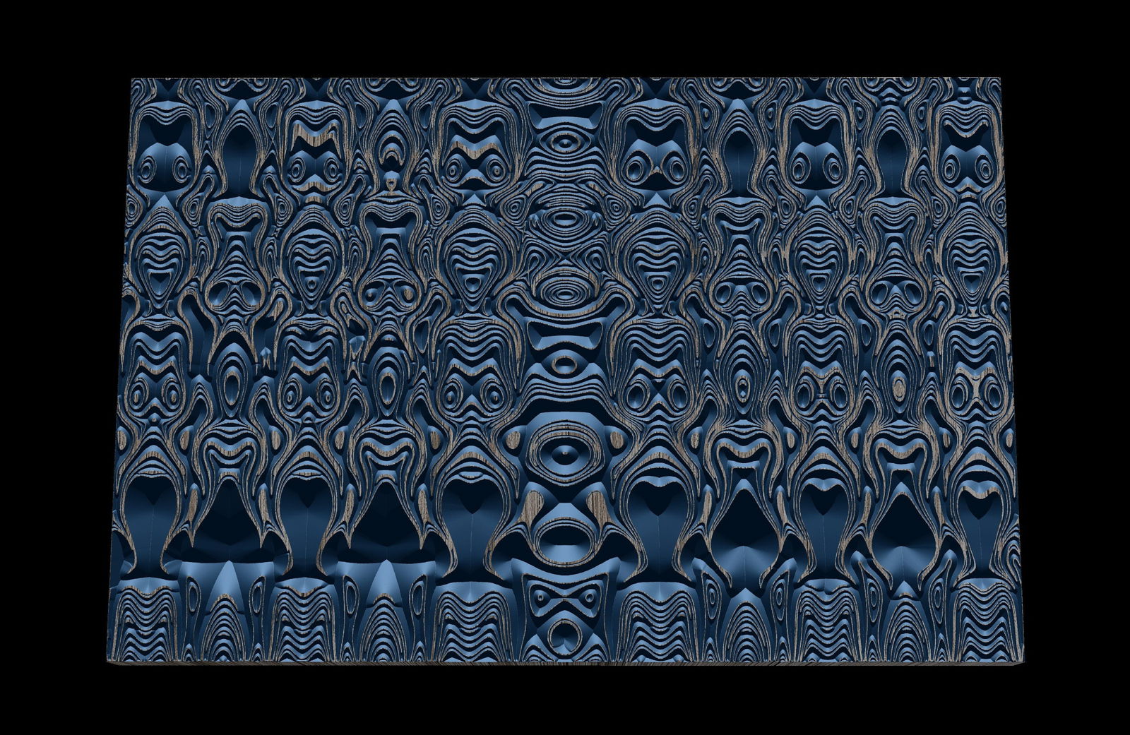Jungle95 Wavy pattern Vector file for V- bit carving with software Vectric Aspire, Cut3D, ArtCAM - Bonitum CNC Model Studio