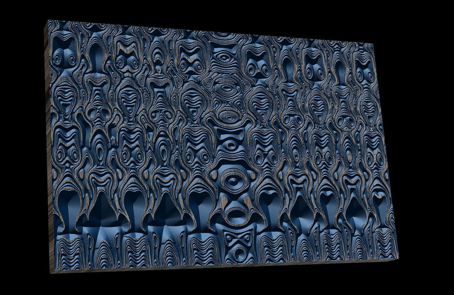 Jungle95 Wavy pattern Vector file for V- bit carving with software Vectric Aspire, Cut3D, ArtCAM - Bonitum CNC Model Studio