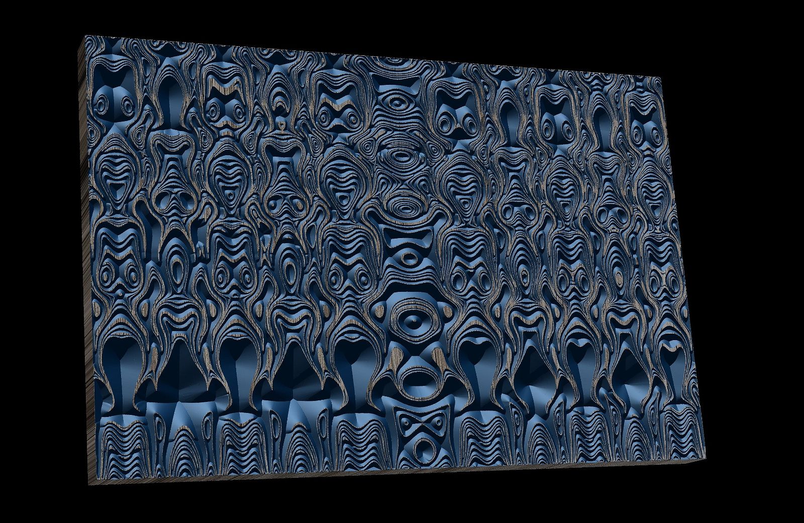 Jungle95 Wavy pattern Vector file for V- bit carving with software Vectric Aspire, Cut3D, ArtCAM - Bonitum CNC Model Studio