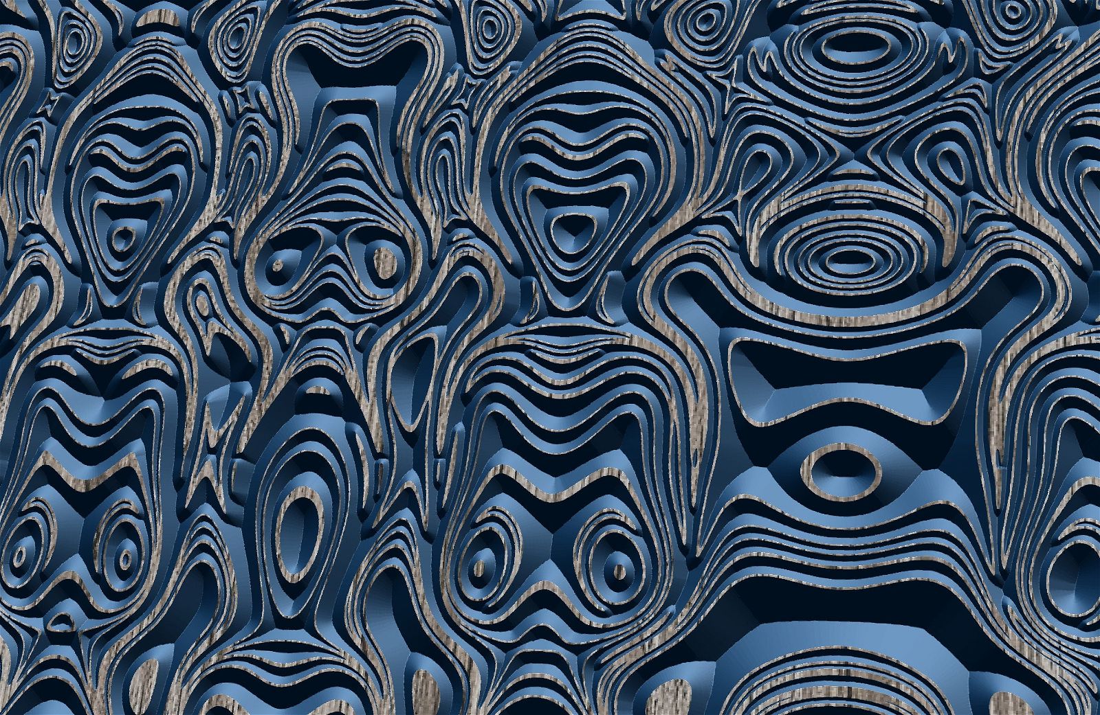 Jungle95 Wavy pattern Vector file for V- bit carving with software Vectric Aspire, Cut3D, ArtCAM - Bonitum CNC Model Studio