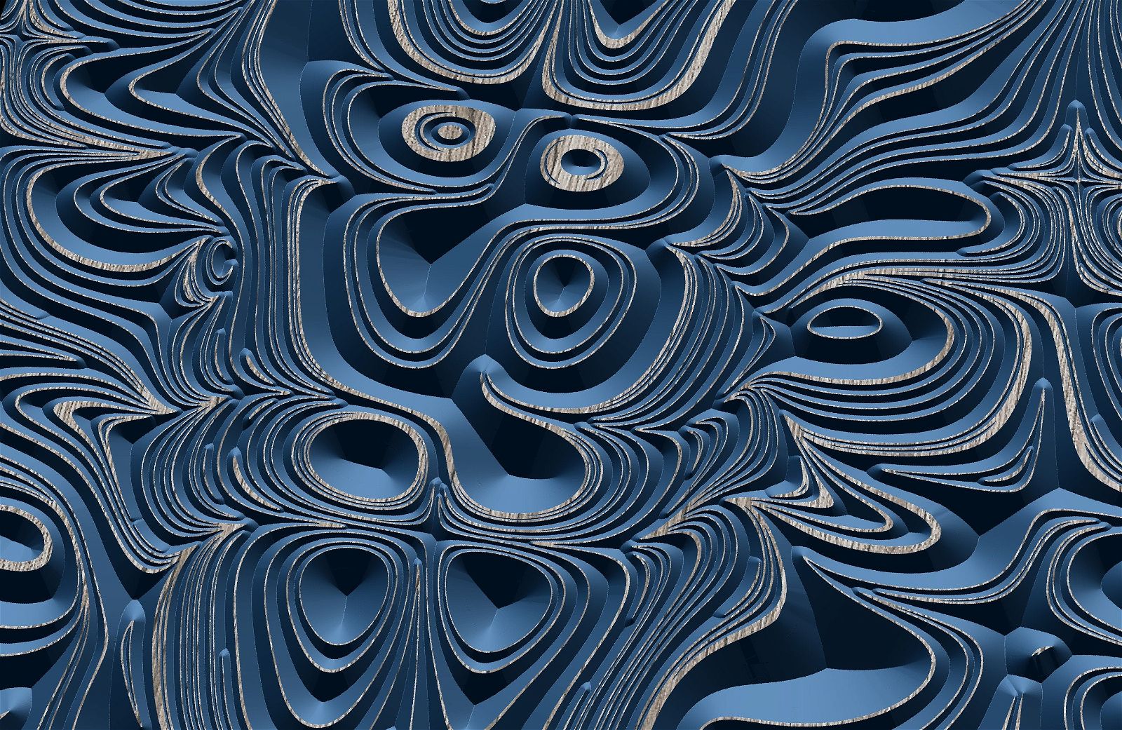 Jungle96 Wavy pattern Vector file for V- bit carving with software Vectric Aspire, Cut3D, ArtCAM - Bonitum CNC Model Studio