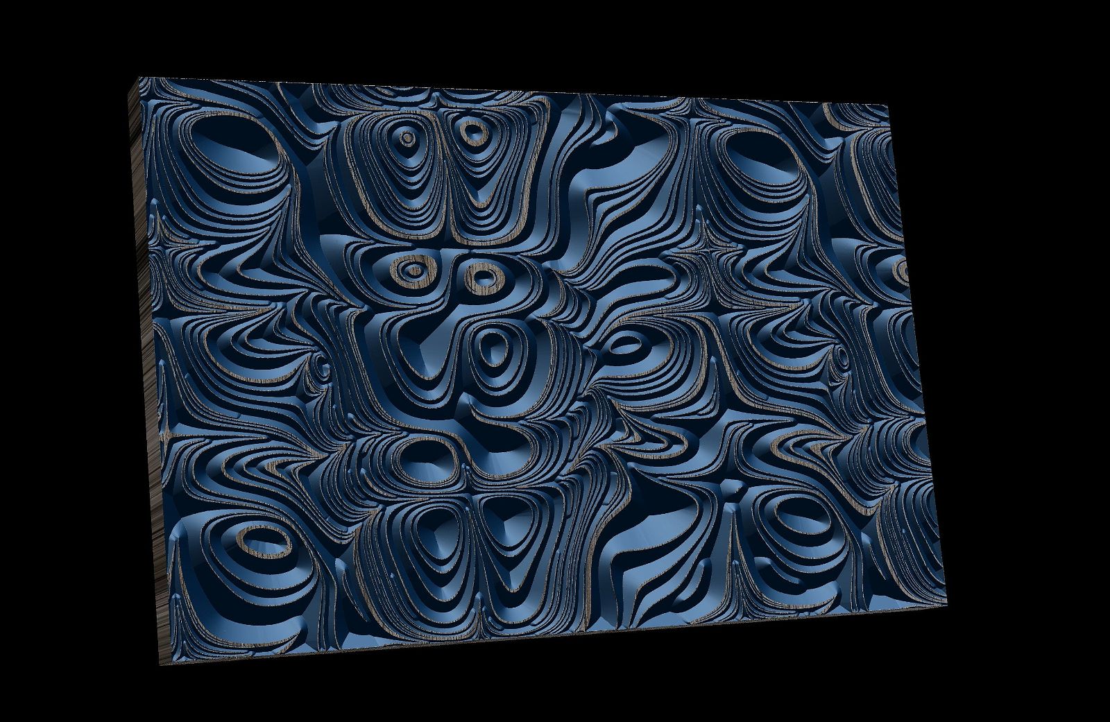 Jungle96 Wavy pattern Vector file for V- bit carving with software Vectric Aspire, Cut3D, ArtCAM - Bonitum CNC Model Studio
