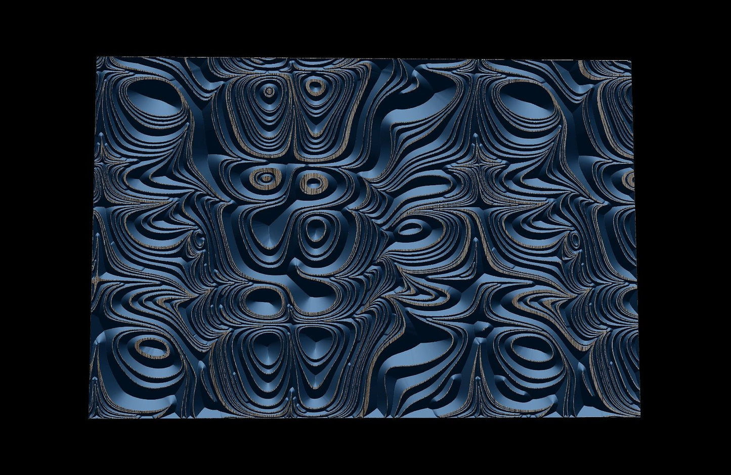Jungle96 Wavy pattern Vector file for V- bit carving with software Vectric Aspire, Cut3D, ArtCAM - Bonitum CNC Model Studio