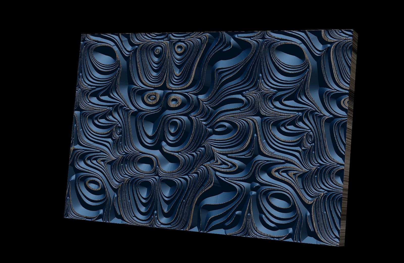 Jungle96 Wavy pattern Vector file for V- bit carving with software Vectric Aspire, Cut3D, ArtCAM - Bonitum CNC Model Studio