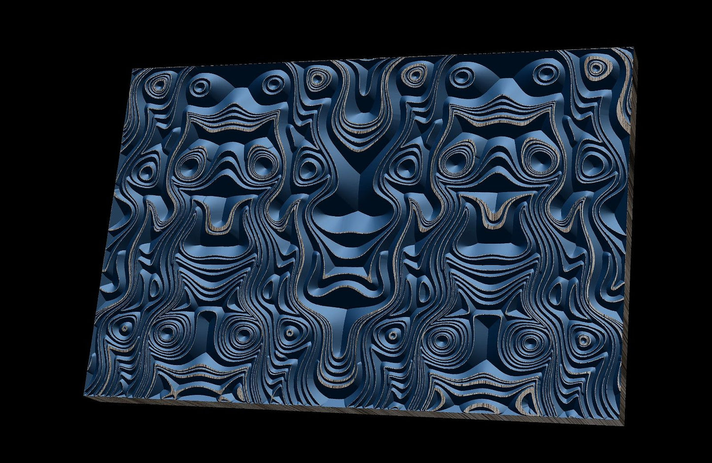 Jungle97  Wavy pattern Vector file for V- bit carving with software Vectric Aspire, Cut3D, ArtCAM - Bonitum CNC Model Studio