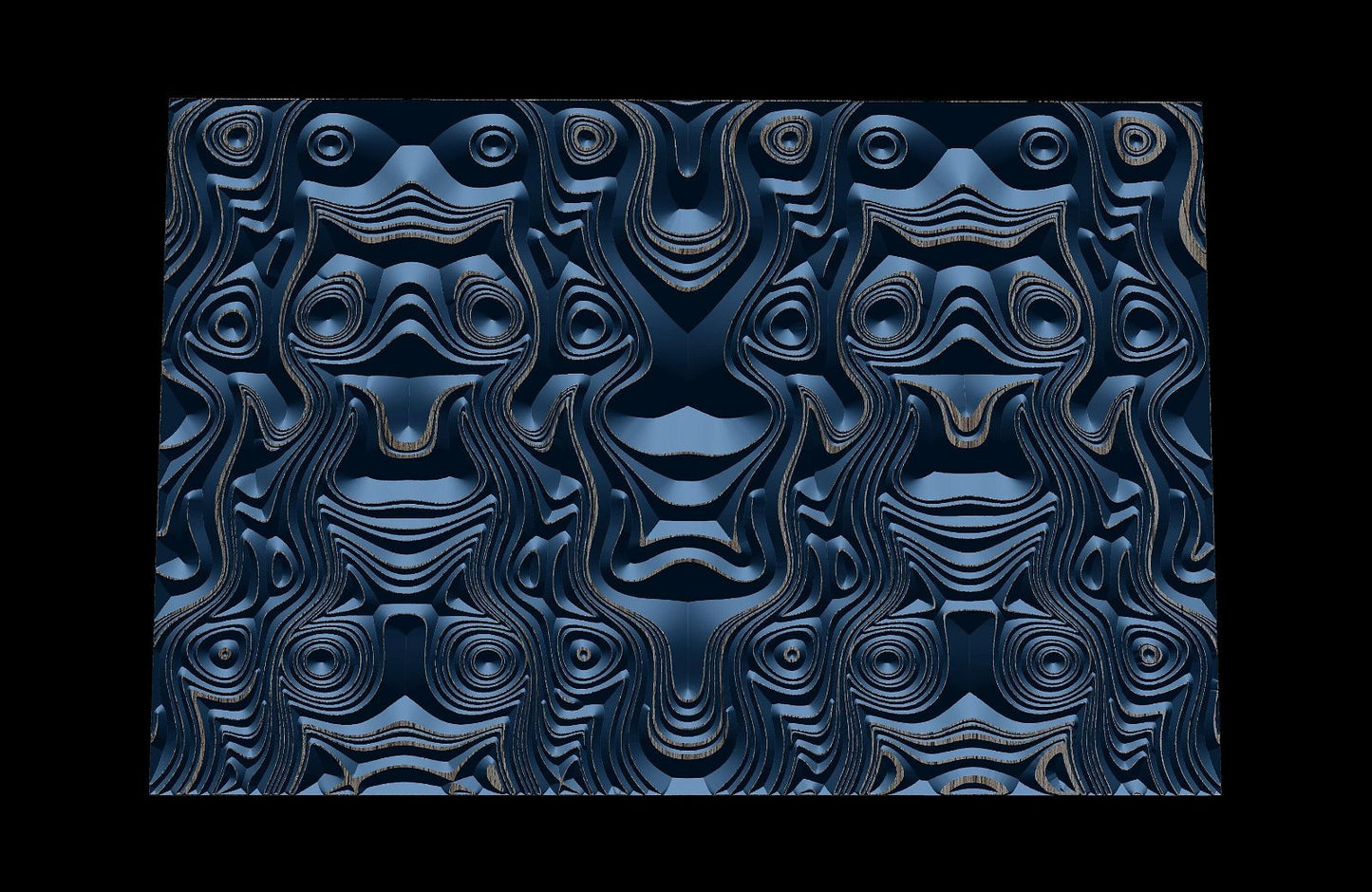 Jungle97  Wavy pattern Vector file for V- bit carving with software Vectric Aspire, Cut3D, ArtCAM - Bonitum CNC Model Studio