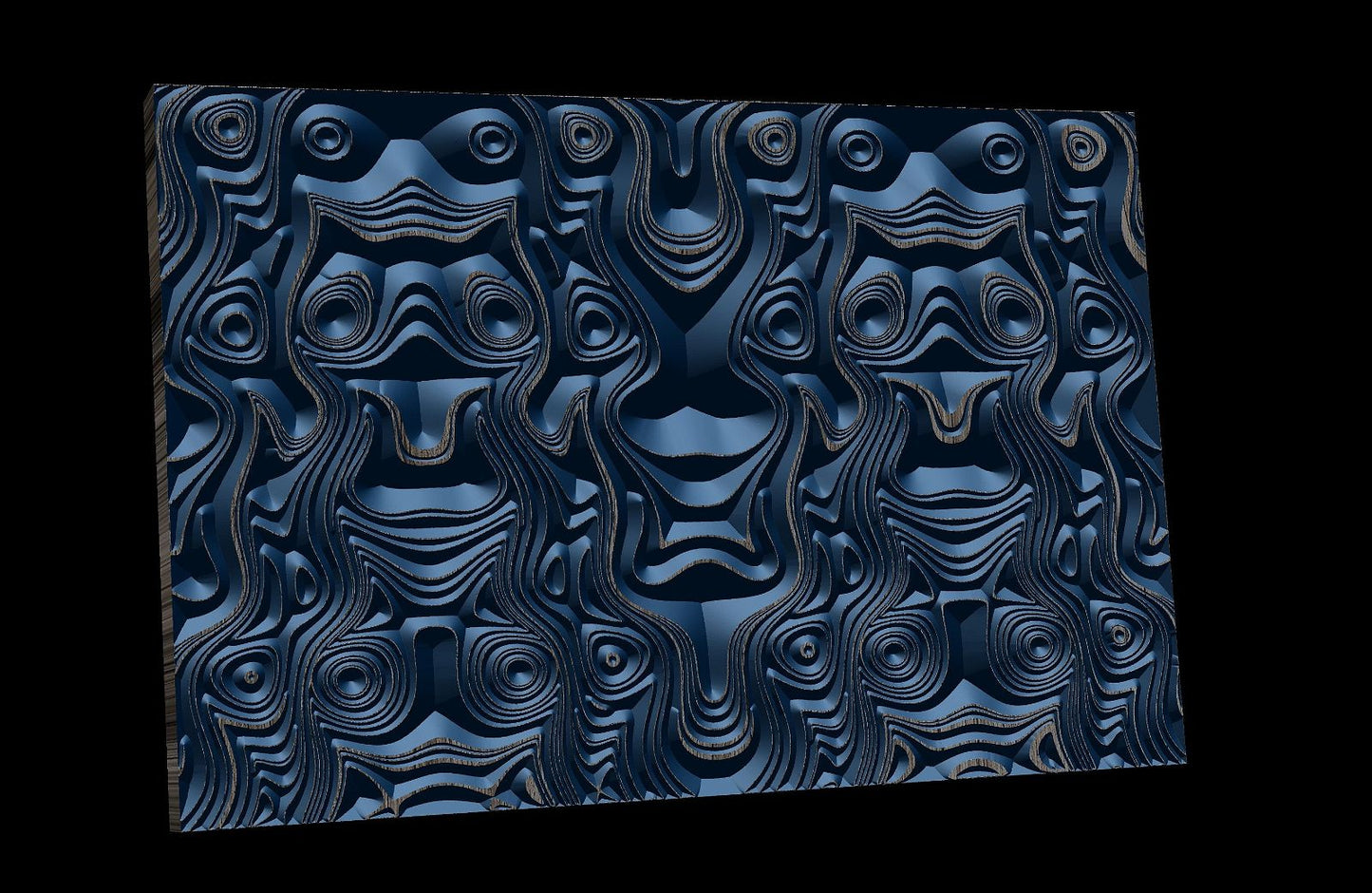 Jungle97  Wavy pattern Vector file for V- bit carving with software Vectric Aspire, Cut3D, ArtCAM - Bonitum CNC Model Studio