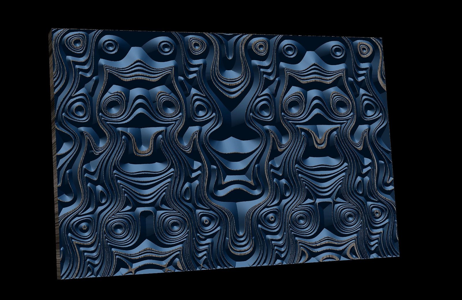 Jungle97  Wavy pattern Vector file for V- bit carving with software Vectric Aspire, Cut3D, ArtCAM - Bonitum CNC Model Studio