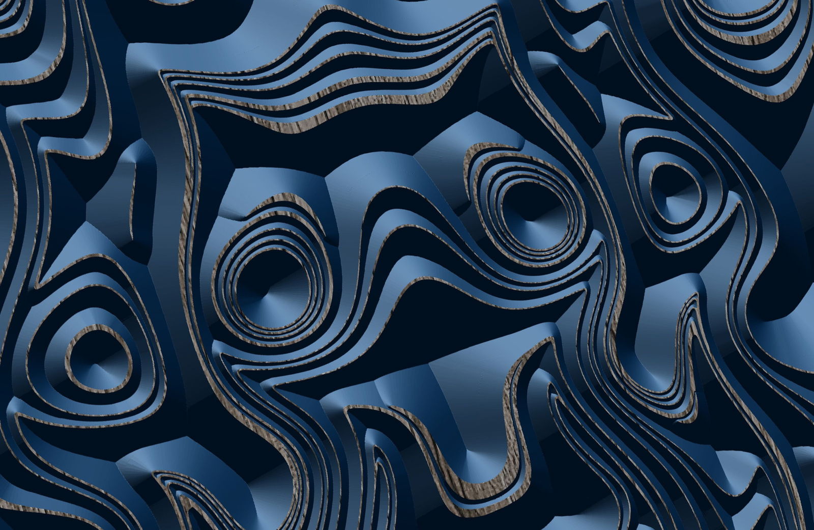 Jungle97  Wavy pattern Vector file for V- bit carving with software Vectric Aspire, Cut3D, ArtCAM - Bonitum CNC Model Studio