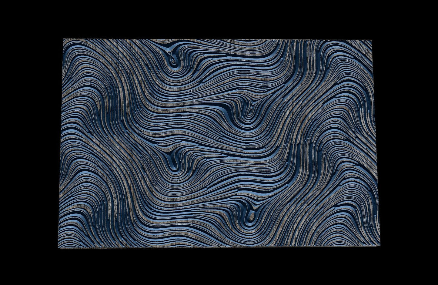 Jungle98 Wavy pattern Vector file for V- bit carving with software Vectric Aspire, Cut3D, ArtCAM - Bonitum CNC Model Studio