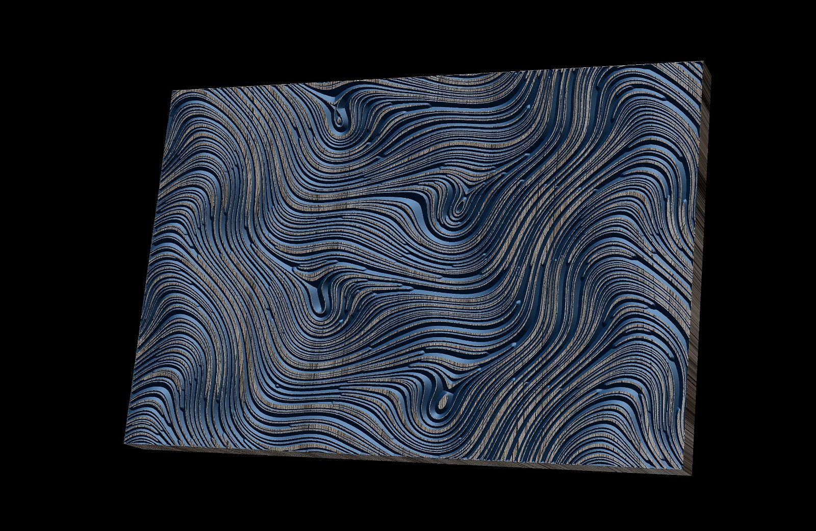 Jungle98 Wavy pattern Vector file for V- bit carving with software Vectric Aspire, Cut3D, ArtCAM - Bonitum CNC Model Studio