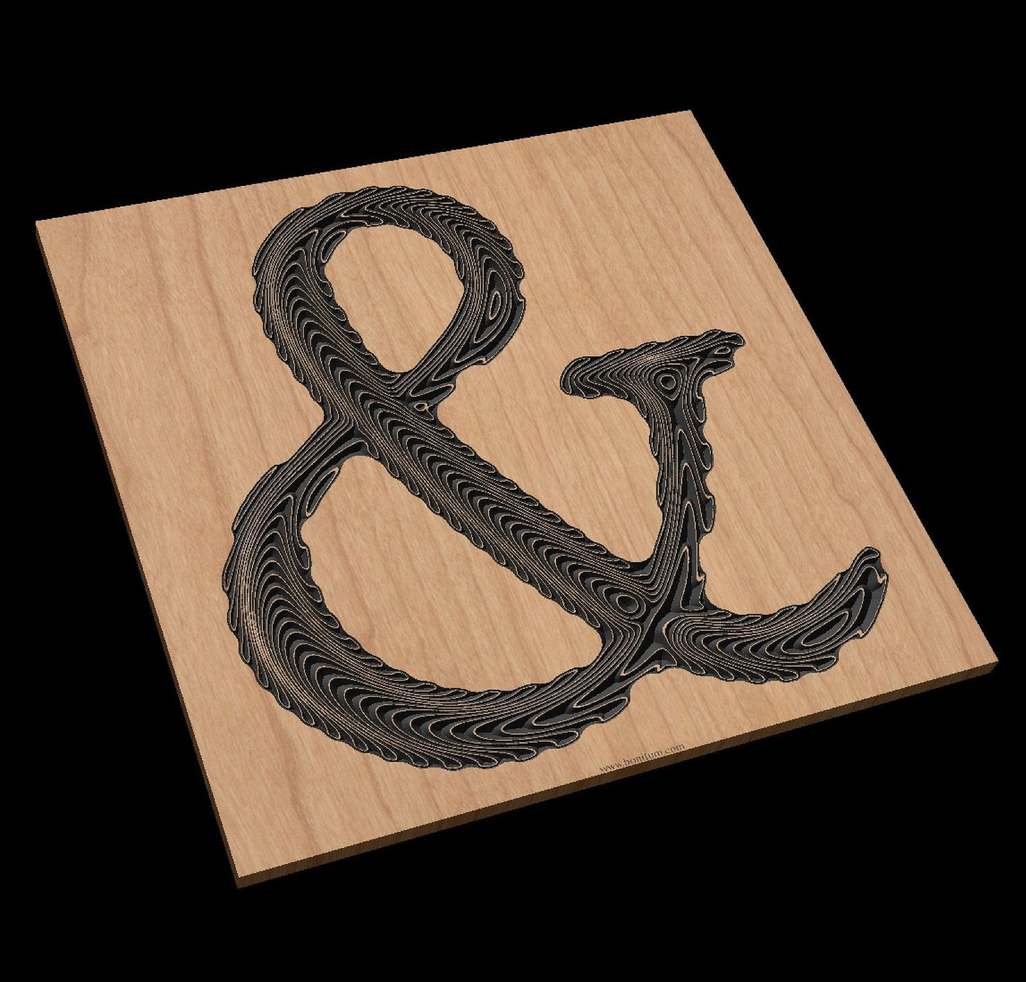 Letter-& Vectorart file for V- bit carving - Bonitum CNC Model Studio